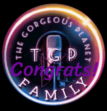 the gorgeous planet congratulates the tgd family with a microphone