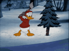 Lumberjack Donald GIF - Donald Duck Christmas Tree Lumberjack GIFs