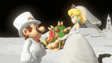 Mario And Princess Peach Mario Odyessey GIF