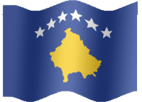 a blue flag with a yellow map and white stars