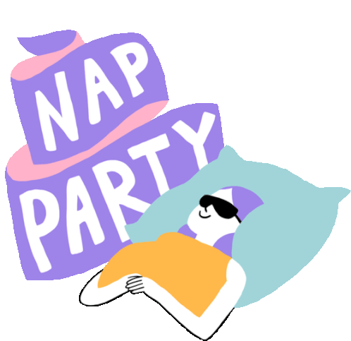 Taking A Much-needed Nap. Sticker - Preggers Nap Party Sleeping Stickers