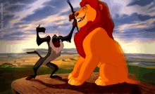 Rafiki Hug GIF - Rafiki Hug Lion King GIFs