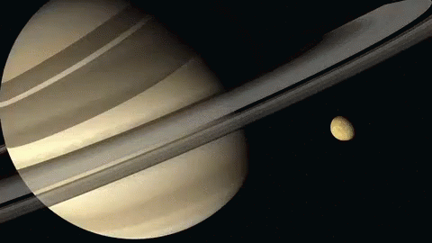 Saturno Y Titan GIF - Saturn Ring Planet GIFs
