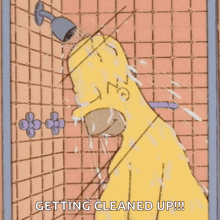 Homer Bath GIF - Homer Bath Shower GIFs
