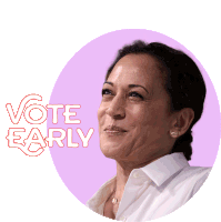 Vote Early Kamala Harris Sticker