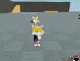 tails the fox is flying through the air in a game