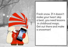 Gnome Snow GIF - Gnome Snow Weather GIFs
