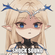 a drawing of a girl with a crown on her head and the words shock sound below her