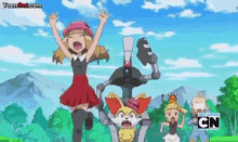Pokemon Run Serena Pokemon GIF