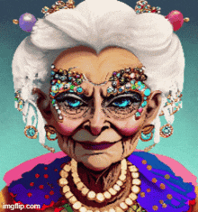 Crazy Old Lady Jewelry GIF - Crazy Old Lady Jewelry Crazy GIFs