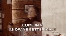 Come In And Know Me Better Man Erin Krakow GIF - Come In And Know Me Better Man Erin Krakow Engaging Father Christmas GIFs