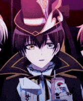 a boy in a top hat holds a box of pepsi