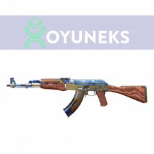 a picture of a rifle with the word oyuneks on the bottom