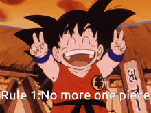 Dbz Rule 1 No More One Piece GIF - Dbz Rule 1 No More One Piece Goku GIFs