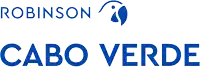 a logo for robinson cabo verde with a blue bird
