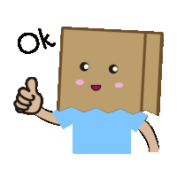 Box Face Sticker - Box Face Thumbs Up Stickers