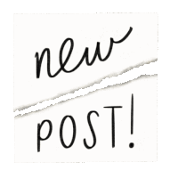 a piece of torn paper with the words new post on it