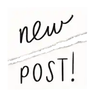 a piece of torn paper with the words new post on it