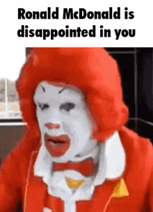 Ronald Mcdonald Disappointed GIF - Ronald Mcdonald Disappointed Meme GIFs