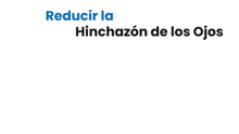 a black item with the words reducir la hinchazon de los ojos