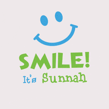 a blue smiley face with the words smile it 's sunnah below it