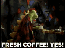 Dudley The Dragon Fresh Coffee GIF - Dudley The Dragon Fresh Coffee Coffee GIFs