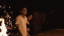 Walking Together Flames GIF - Walking Together Flames Looking GIFs