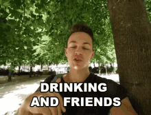 Driking And Friends Damon Dominique GIF - Driking And Friends Damon Dominique Drinking GIFs