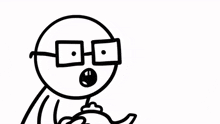 a black and white drawing of a cartoon character giving a thumbs up sign