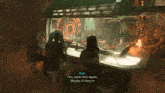 a screenshot of a video game with kay saying hm beck here again maybe i 'll stop in