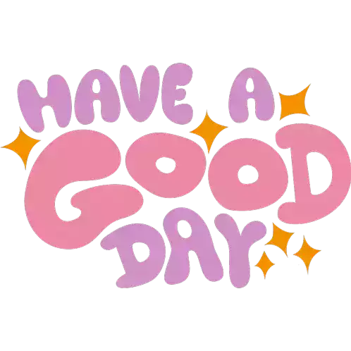 Have A Good Day Yellow Sparkles Around Have A Good Day In Pink And Purple Bubble Letters Sticker - Have A Good Day Yellow Sparkles Around Have A Good Day In Pink And Purple Bubble Letters Have A Great Day Stickers