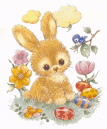 dance moves bunny cute flowers
