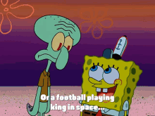 Football Playing King Spongebob GIF - Football Playing King Spongebob In Space GIFs