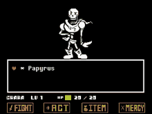 not today buddy undertale papyrus fight
