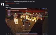 a screenshot of a video game with a message that says " its so over "