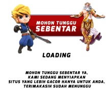a loading screen with a boy and a goddess