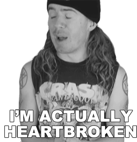 Im Actually Heartbroken Bradley Hall Sticker - Im Actually Heartbroken Bradley Hall It Really Broke My Heart Stickers