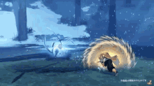 a video game scene with chinese writing on the bottom right corner