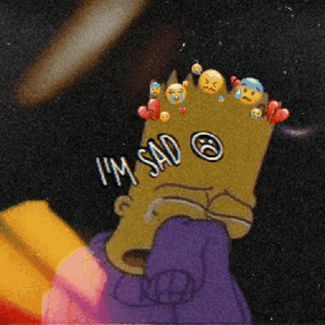 Sad bart Sticker by emxlix