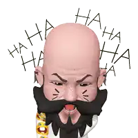 a bald man with a beard is surrounded by ha ha ha ha ha ha ha ha ha ha ha ha ha ha ha ha ha ha ha ha