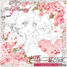 a drawing of a girl with the words love is not something you look for love is something you become on it