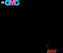 a black background with green and yellow text that says omg