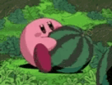 Im Hungry Now Kirby GIF - Im Hungry Now Kirby Watermelon GIFs