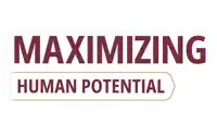 a logo that says maximizing human potential on a white background