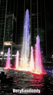 fountain water city light colorful fountain city