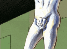 a drawing of a naked man with a hand on his bottom