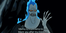 a cartoon worm says " memo to me memo to me "