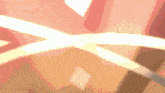 a blurred image of a pink and brown background with a white arrow pointing to the right