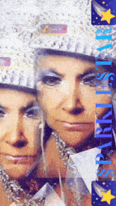 a collage of a woman 's face with the words sparklestar on the bottom right