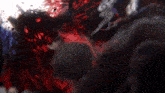 a painting of a man laying on the ground with blood coming out of his chest